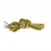 Шнурки для обуви, пара, плоские, со светоотражающей полосой, 10 мм, 70 см, пара, цвет жёлтый