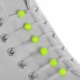 Набор шнурков для обуви «Шар», 6 шт, силиконовые, круглые, светящиеся в темноте, d = 15 мм, 6,5 см, цвет белый/жёлтый неоновый