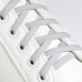 Шнурки для обуви, пара, плоские, с фиксатором, эластичные, d = 6 мм, 100 см, цвет белый