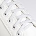 Шнурки для обуви, пара, плоские, с фиксатором, эластичные, d = 6 мм, 100 см, цвет белый