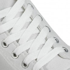 Шнурки для обуви, пара, плоские, 8 мм, 90 см, цвет белый