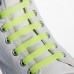 Набор шнурков для обуви, 6 шт, силиконовые, плоские, светящиеся в темноте, 13 мм, 9 см, цвет жёлтый