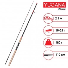 Спиннинг YUGANA Classic, длина 2.1 м, тест 10-25 г