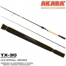 Спиннинг штекерный Akara Black Hunter M822, тест 5-22 г, длина 2.48 м