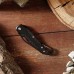 Нож складной "Следопыт", ручка пластик черная с карабином 10,5см., без фиксатора, 17*2см