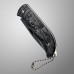 Нож складной "Смерть с косой", 15 см, с цепочкой, черный
