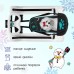 Снегокат «Тимка спорт 4-1 Болонка», ТС4-1/БЛ, со спинкой и ремнём безопасности, цвет чёрный/белый