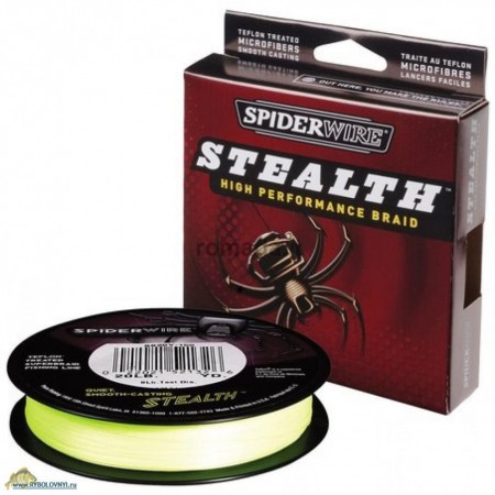 Леска плетёная Spiderwire STEALTH Yellow 0.12 137м