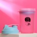 Шейкер спортивный «Работаю по графику», розово-голубой, с чашей под протеин, 500 мл