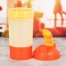 Шейкер спортивный с чашей под протеин, бело-оранжевый, 500 мл