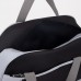 Сумка спортивная на молнии, наружный карман, цвет серый/чёрный