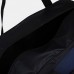 Сумка дорожная на молнии, 2 наружных кармана, длинный ремень, цвет чёрный/синий