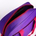 Сумка спортивная на молнии, наружный карман, длинный ремень, цвет фиолетовый/розовый