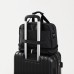 Сумка дорожная на молнии с увеличением, 2 наружных кармана, держатель для чемодана, длинный ремень, цвет тёмно-серый