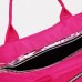 Сумка спортивная на молнии, отдел для обуви, длинный ремень, цвет розовый