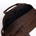 Сумка спортивная на молнии, наружный карман, длинный ремень, цвет коричневый