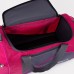 Сумка спортивная на молнии с подкладкой, 3 наружных кармана, цвет серый/розовый