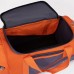 Сумка спортивная на молнии с подкладкой, 3 наружных кармана, цвет серый/оранжевый