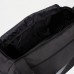 Сумка спортивная на молнии, 2 наружных кармана, длинный ремень, цвет чёрный