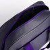 Сумка спортивная на молнии, наружный карман, длинный ремень, цвет серый/фиолетовый