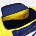 Сумка спортивная на молнии с подкладкой, 3 наружных кармана, цвет синий/жёлтый