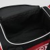 Сумка спортивная на молнии, 3 отдела, наружный карман, длинный ремень, цвет чёрный/красный