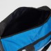 Сумка спортивная на молнии, 3 наружных кармана, длинный ремень, цвет голубой