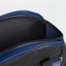 Сумка спортивная на молнии, наружный карман, цвет чёрный/голубой