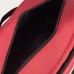Сумка дорожная на молнии, 2 наружных кармана, держатель для чемодана, длинный ремень, цвет бордовый