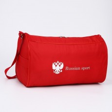 Сумка спортивная Russian Team, наружный карман, 40 см х 24 см х 21 см, цвет красный