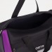 Сумка спортивная на молнии, наружный карман, цвет чёрный/фиолетовый