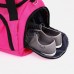 Сумка спортивная на молнии, отдел для обуви, длинный ремень, цвет розовый