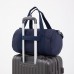 Сумка спортивная на молнии, наружный карман, держатель для чемодана, цвет синий