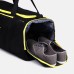 Сумка спортивная на молнии, отдел для обуви, 2 наружных кармана, длинный ремень, цвет чёрный