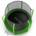 Батут EVO JUMP Cosmo 8 ft, d=244 см, с внутренней защитной сеткой и лестницей + нижняя сеть, зелёный