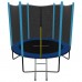 Батут ONLYTOP, d=244 см, с внешней защитной сеткой и лестницей, цвет синий