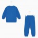 Костюм детский (свитшот, брюки) KAFTAN "Basic line", размер 32 (110-116), цвет синий