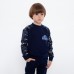 Спортивный костюм (толстовка, брюки) для мальчика, цвет синий камуфляж/тёмно-синий, рост 146 см (40)