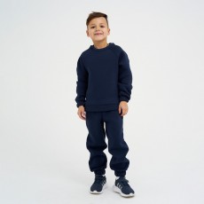 Костюм детский с начёсом (джемпер, брюки) KAFTAN "Basic line" р.32 (110-116), синий