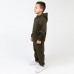 Костюм детский с начёсом (худи, брюки) KAFTAN "Basic line", размер 28 (86-92), цвет хаки