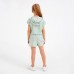 Комплект для девочки (топ, шорты) MINAKU: Casual Collection цвет оливковый, рост 122