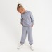 Костюм детский (худи, брюки) MINAKU цвет светло-серый меланж, рост 134