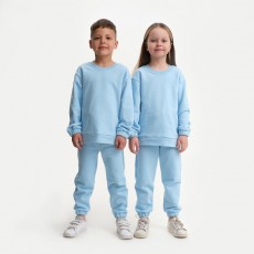 Костюм детский (свитшот, брюки) KAFTAN "Basic line", размер 32 (110-116), цвет голубой