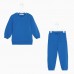 Костюм детский (свитшот, брюки) KAFTAN "Basic line", размер 36 (134-140), цвет синий