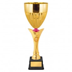 Кубок с металлической чашей, основание из мрамора, h=35 см, цвет золото