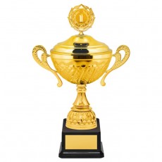 Кубок с металлической чашей, основание из пластика, h=39,5 см, цвет золото
