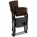 Кресло туристическое, стол с подстаканником, р. 63 х 47 х 94 см, цвет коричневый