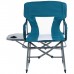 Кресло туристическое, стол с подстаканником, р. 57 х 50 х 94 см, цвет циан