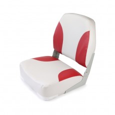 Кресло складное алюминиевое с мягкими накладками, красный/серый