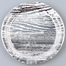 Тарелка бумажная «Полосы», в наборе 6 шт., цвет серебро
